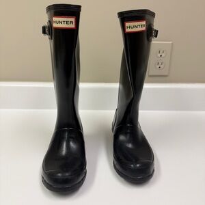 Hunter Kids Black Rain Boots